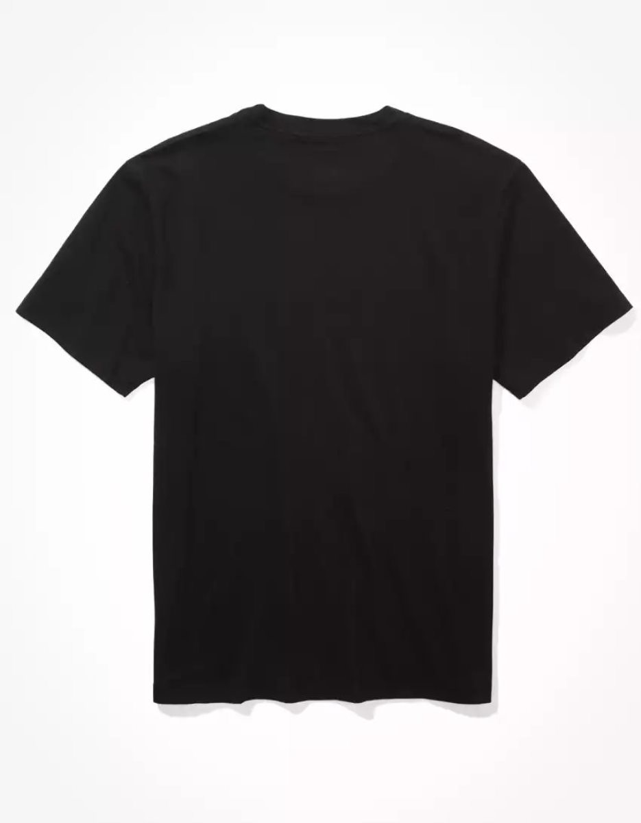 T Shirts American Eagle AE Super Soft Legend Noir Homme | TIE-00090072